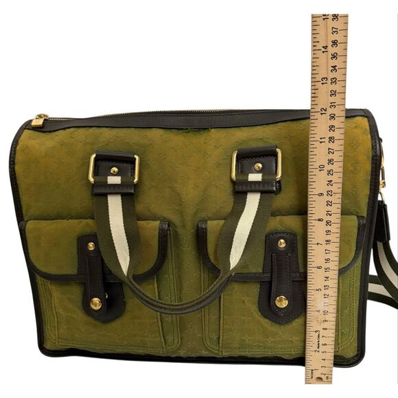 Louis Vuitton Unisex Large Monogram Canvas Mary Kate Tote Bag Green Khaki Travel - Picture 12 of 15